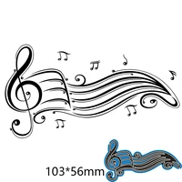 new metal cutting dies music notation and notes for card diy scrapbooking stencil paper craft album template dies 10356mm