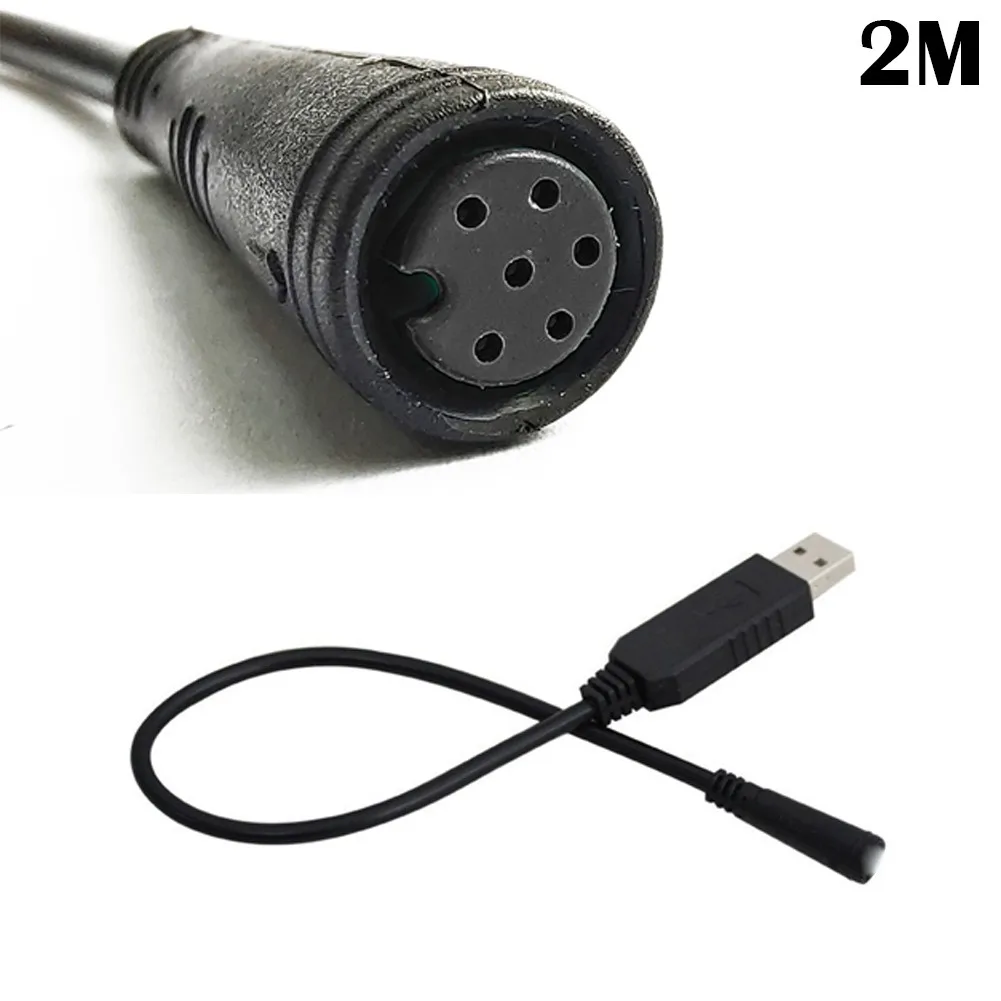 

50CM 2M Programming USB Cable For Bafang 8Fun BBS01 BBS02 BBSHD E-Bike Mid Drive 5 Pin 6 Pin Plug Rubber Wire Electric Bicycle