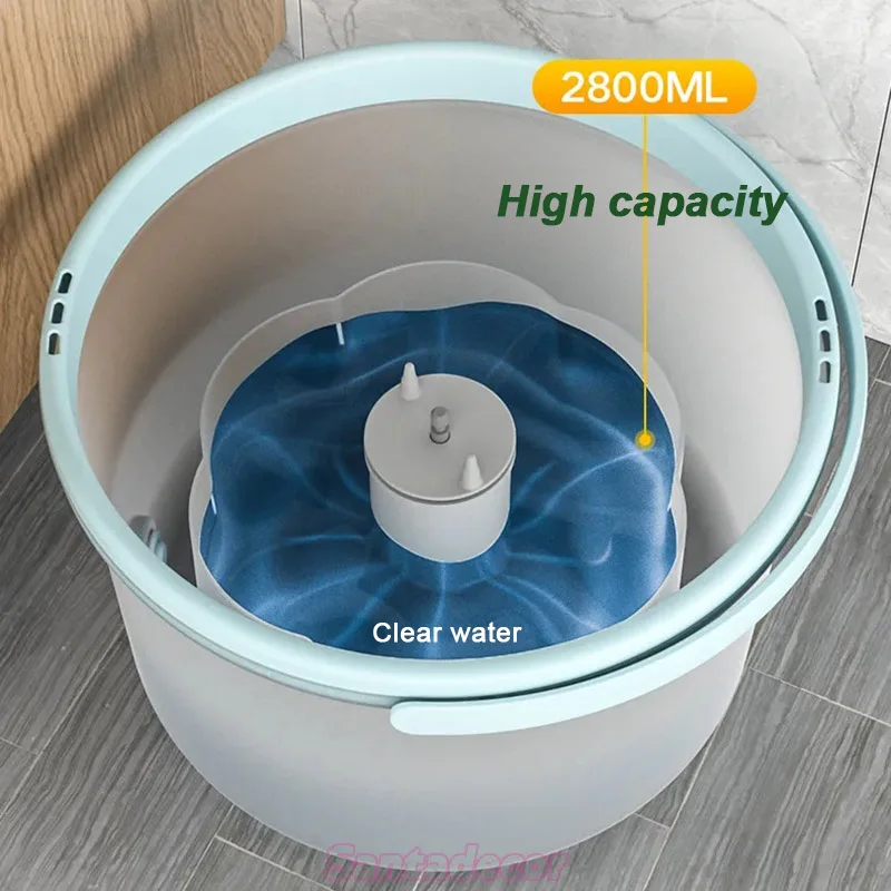 Прозрачная швабра с двойным приводом вращение на 360 ° отделение сточных вод и