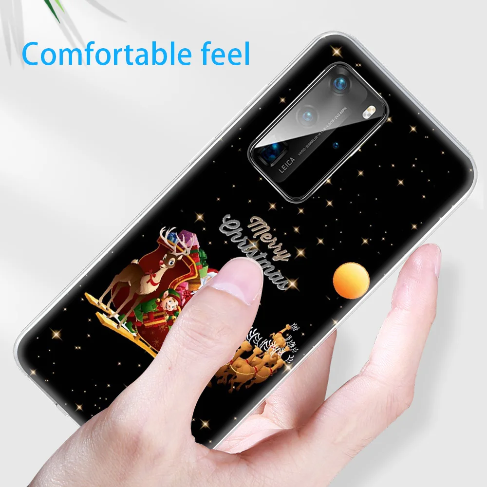 

Merry Christmas snowman Case for Huawei P30 P40 P20 Pro Lite Mate 30 20 Lite Pro Honor 20 10 9X Pro Lite P Smart Plus 2019 TPU