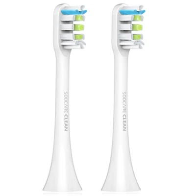 2Pcs WHITE 1/2/3 шт. Замена Зубная щётка головка для SOOCAS/SOOCARE X3 Электрический Зубная щётка головы Уход за зубами инструмент Зубная щётка головы - Цвет: 2Pcs WHITE