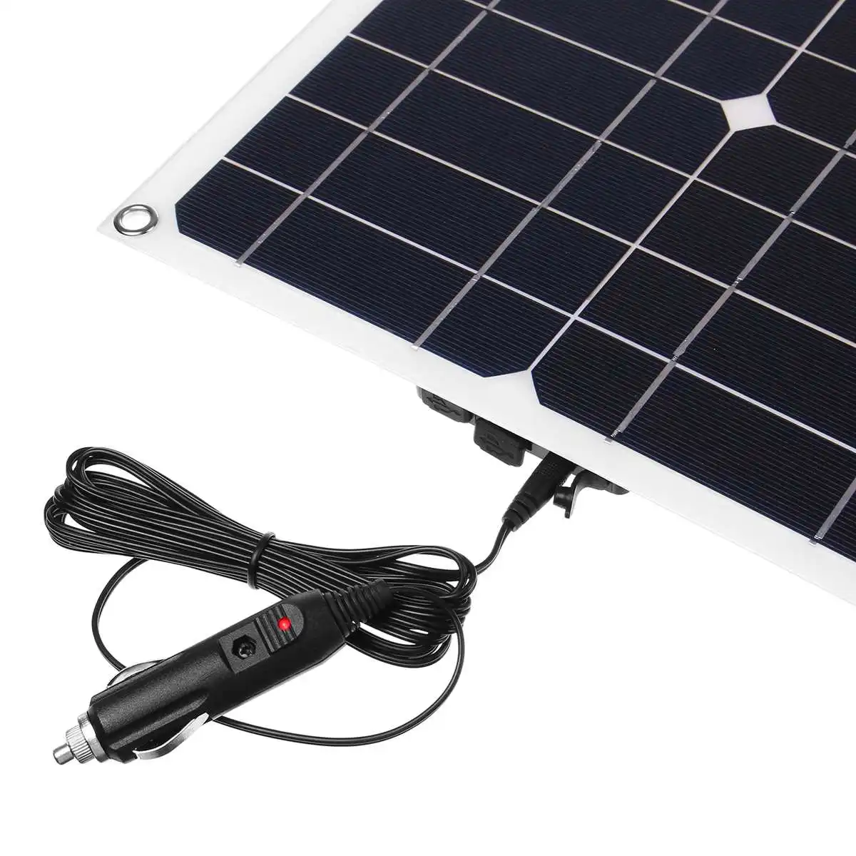 Скидка 100W Панели солнечные комплект полный 18V 12V Usb-камера с флеш-картой памяти 10/30/50A контроллер панели солнечных батарей для автомобилей яхты мобил...