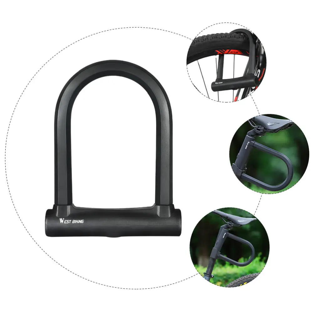 

1pc Durable Bike Lock Mountain Bike Electric Bike Folding Bike Lock (Black)