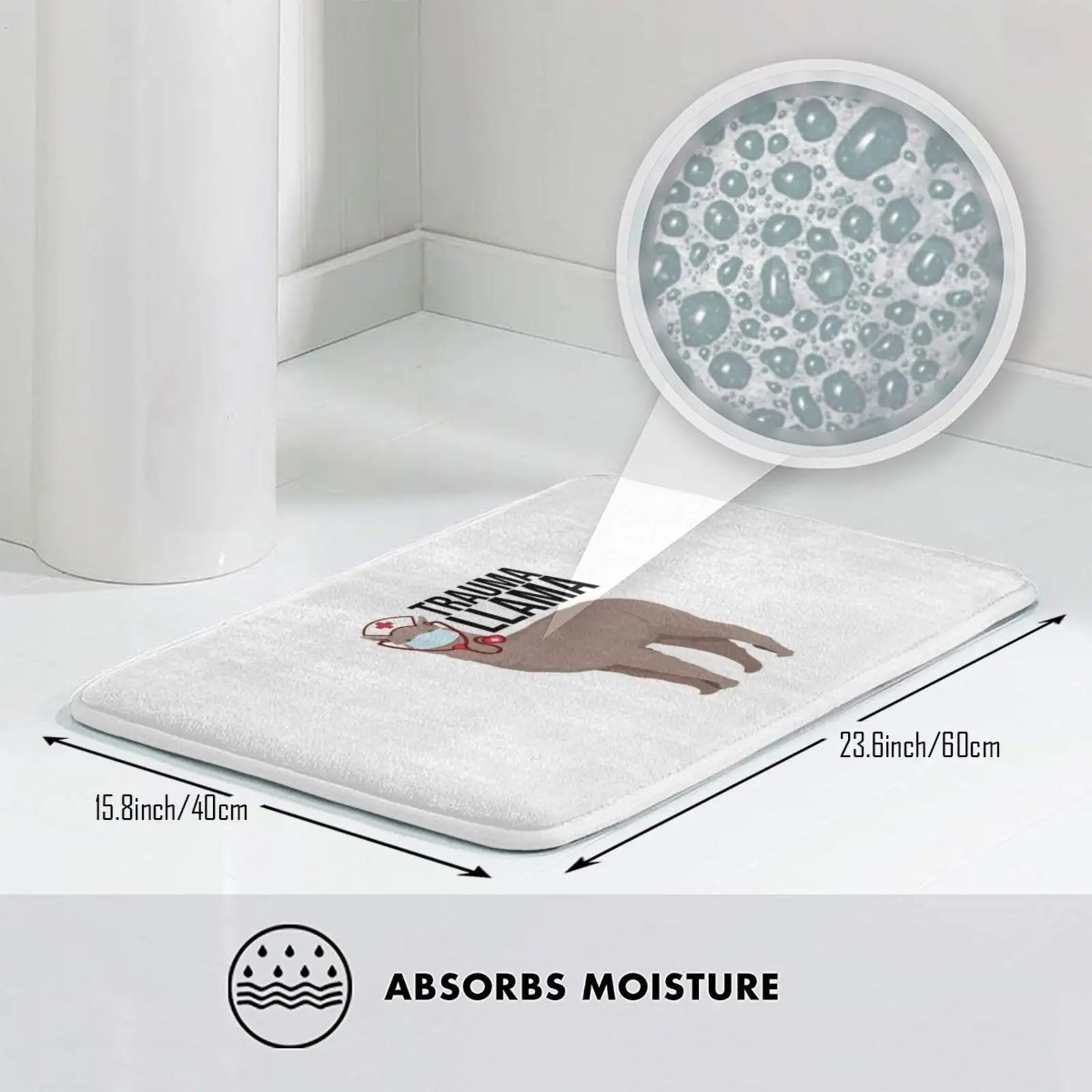 Забавная медсестринская лама альпака подарок мягкий нескользящий коврик