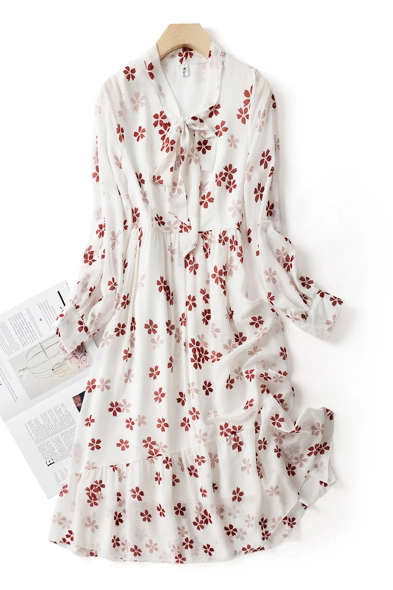 

Early Autumn Dress Long Sleeve Women's New Floral Skirt