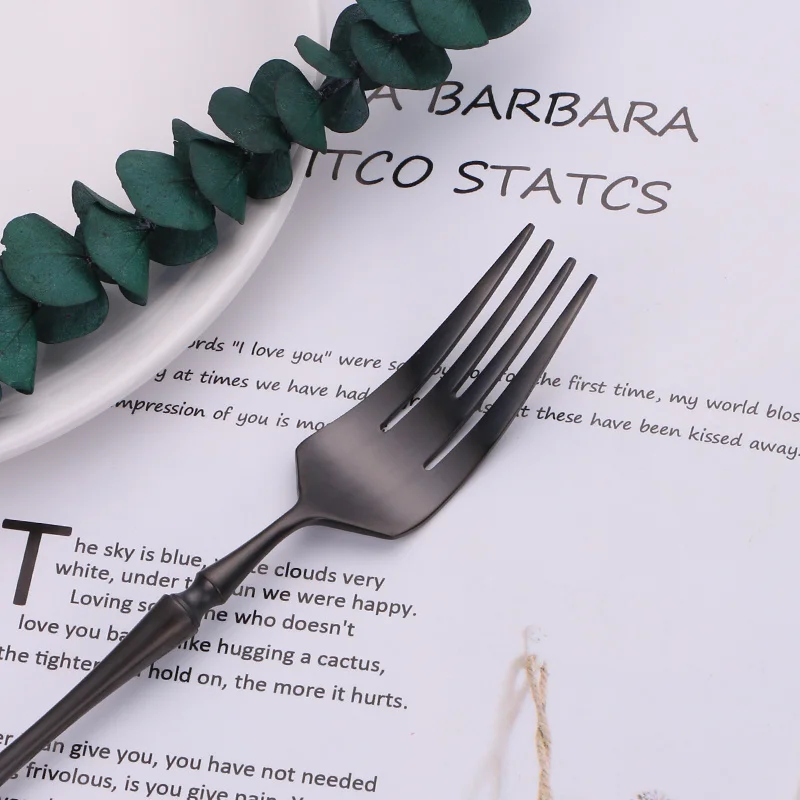 

Black Cutlery Set Stainless Steel Fork Spoon Knife Set Matte Tableware Dinnerware Kitchen Coffee Tea Spoon Flatware Dropshipping