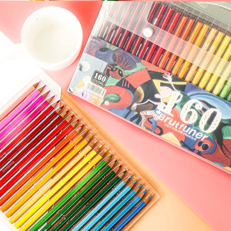 Набор профессиональных масляных цветных карандашей 48/72/120/160/180 цветов s для школы, художественные цветные свинцовые принадлежности для худо... от AliExpress WW