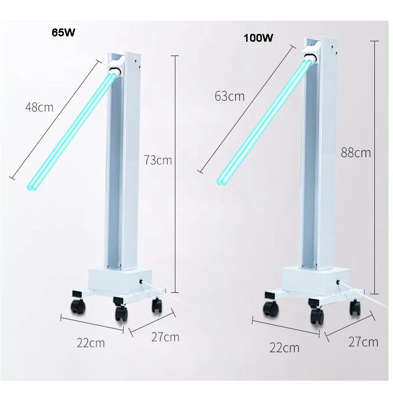 Новая УФ-лампа для дезинфекции 100 Вт ультрафиолетовые лампы школьная Мобильная