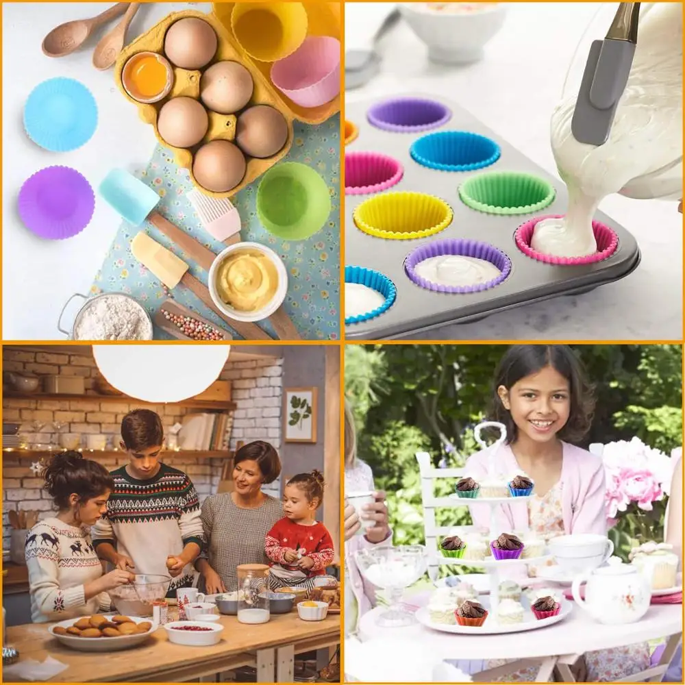 Силиконовые формы для кексов 12 шт.|Наборы посуды| |