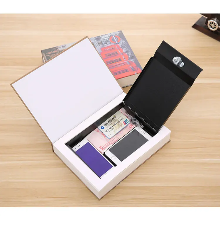 Livro Estilo Hidden Safe Box Senha Simulação Fechadura com Chave Combinada Caixa Secreta Casa Carro Dinheiro Jóias Cofres Telefônicos Viagem 18 Fechadura com Chave Combinada, Caixa Secreta, Casa,