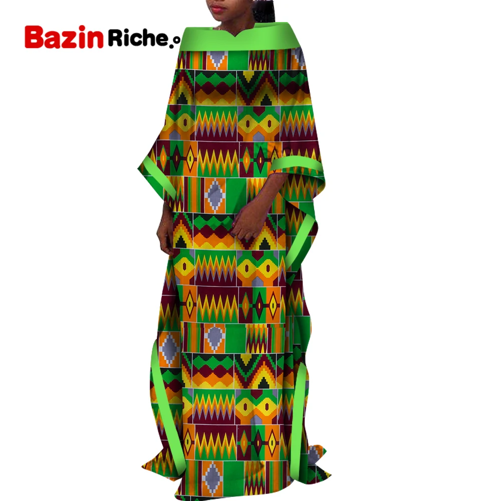 Vestidos Women African Clothing Robe Bazin Riche Patchwork Long Dashiki Print Cotton Dresses WY5385 | Тематическая одежда и