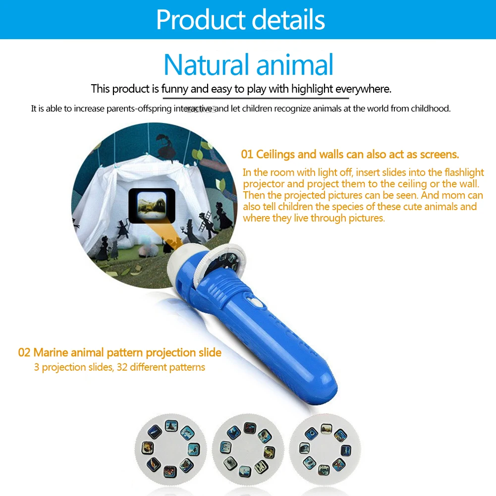Projector Flashlight Night Light for Bedtime | Освещение