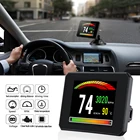 Проектор температуры воды HUD OBD2, цифровой измеритель скорости и расхода топлива, со стеклянным стеклом