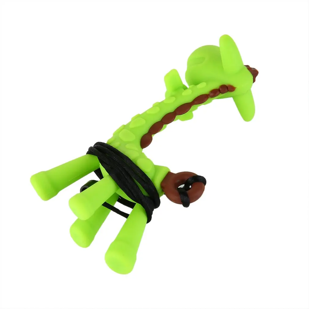 

Cartoon Giraffe Soothing Teething Ring Toy Pacifier Teether Molar Chewing Infant Toddler Silicone BPA-Free Baby Teether freeship