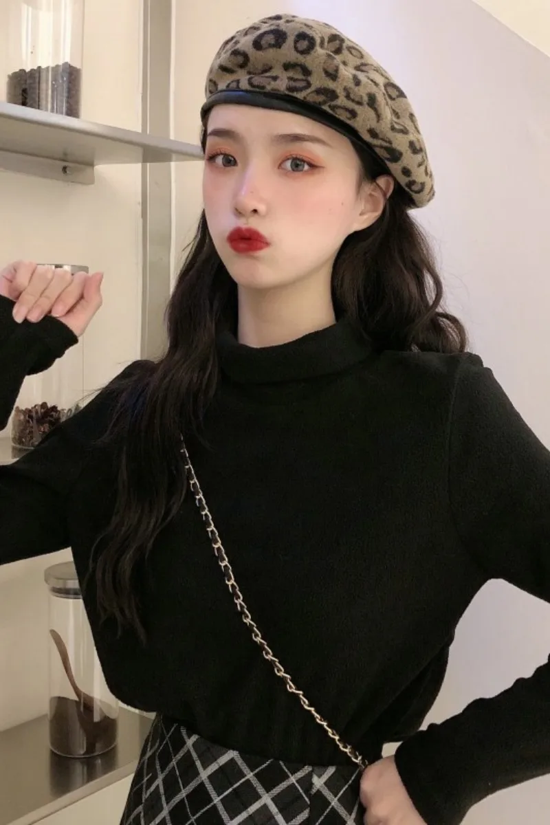 

Plush, Thickened And Warm Inside With T-shirt For Female Students In Autumn And Winter Of 2020