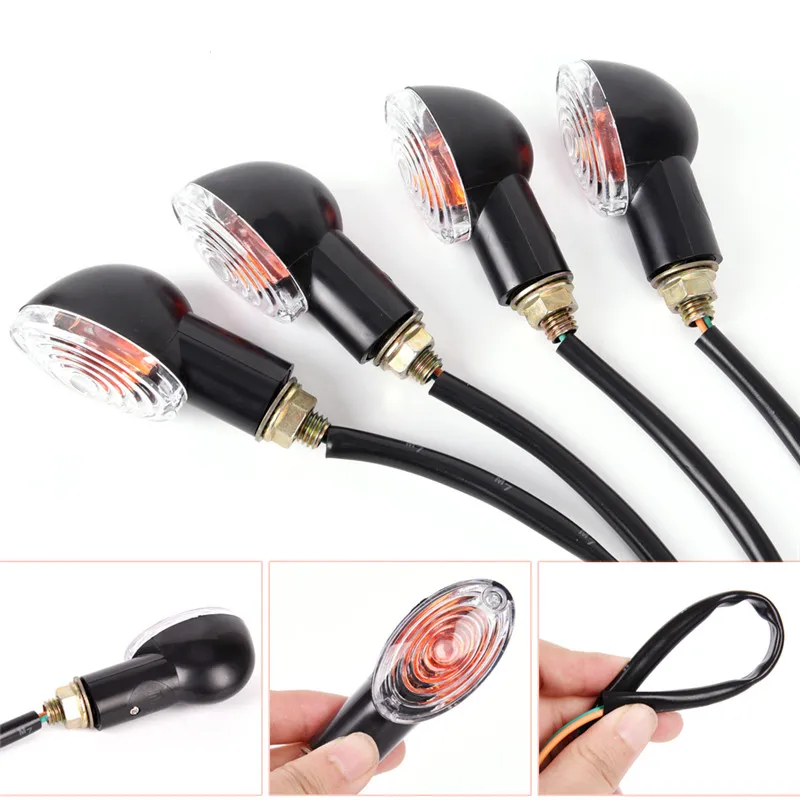 Индикатор мигалка Ручка Бар Конец Руль популярный 2 шт Мотоцикл указатель