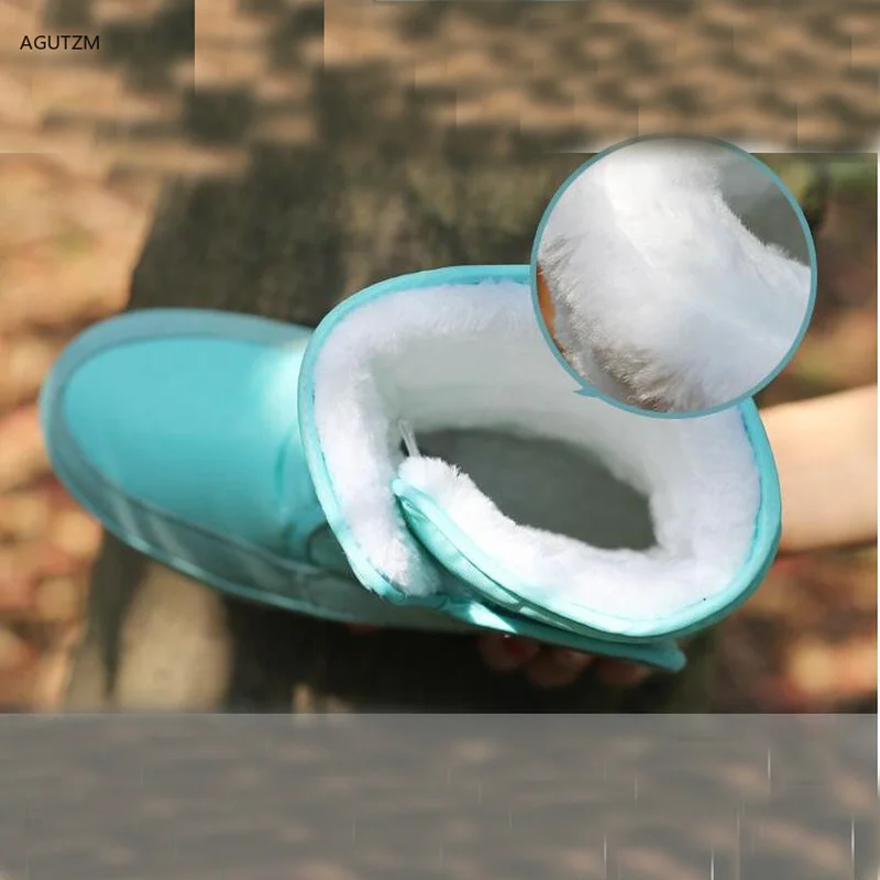 

Women Boots Waterproof Winter Shoes Women Snow Boots Platform Keep Warm Mid-Calf Winter Boots Thick Fur Heels Botas Mujer z353