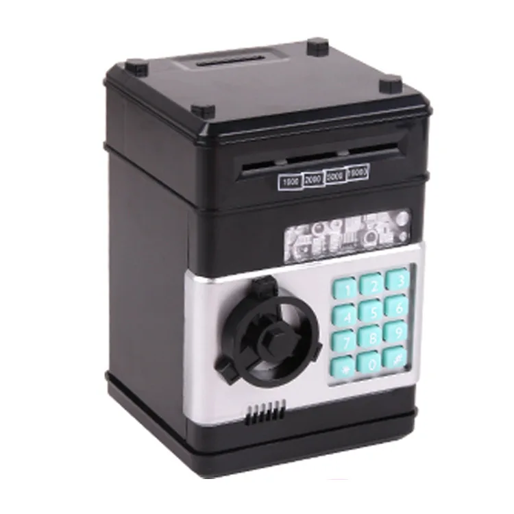 

Electronic Music Piggy Bank ATM Password Money Box Cash Coins Saving Box Automatic Scroll Banknote Deposit Safe Banking Toys