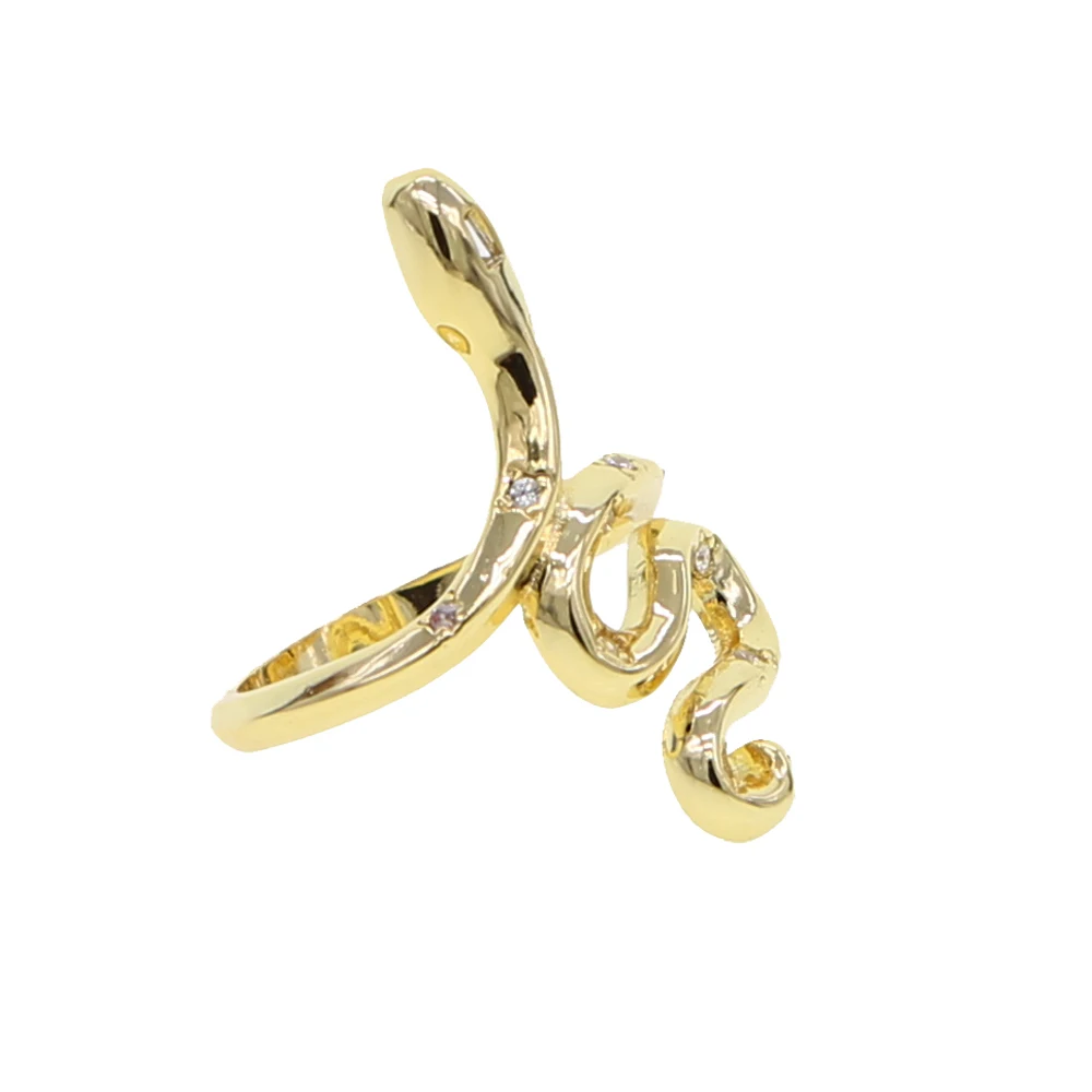 Минималистичное изящное кольцо золотого цвета с милыми животными Женское