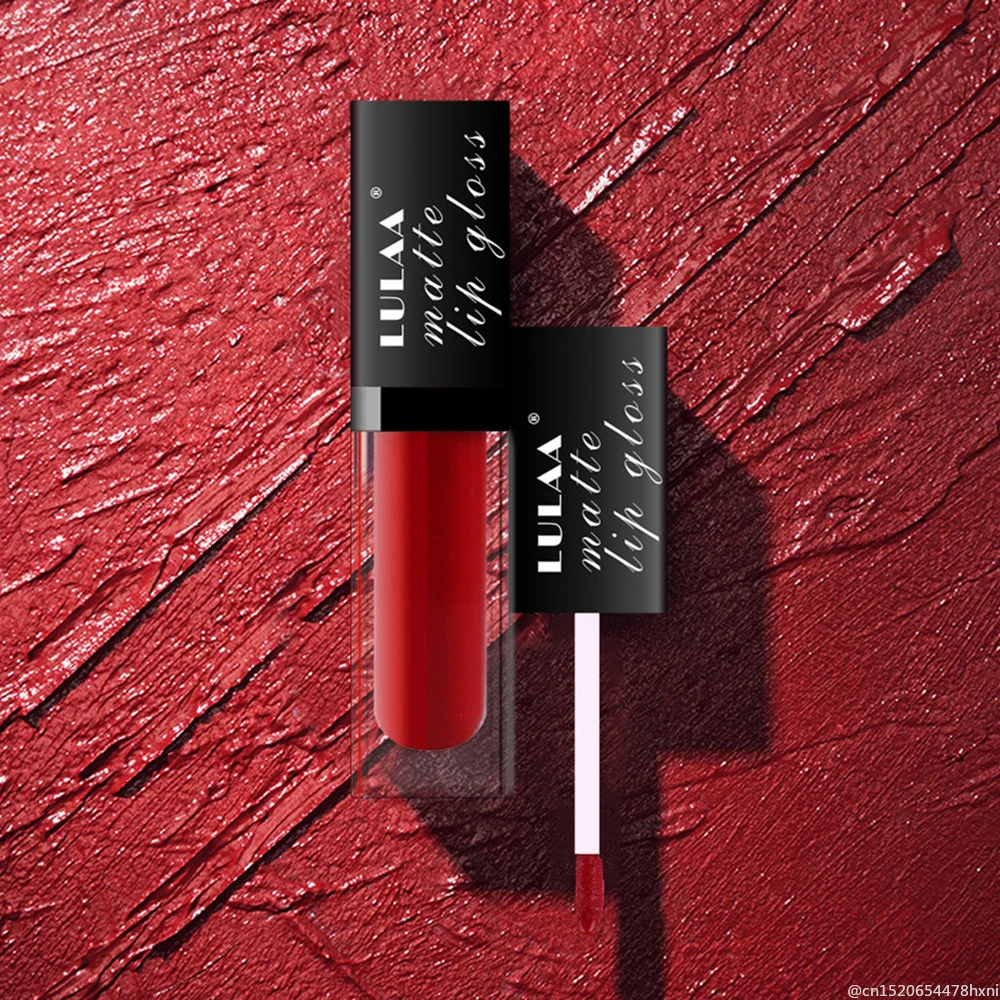 Жидкий матовый блеск для губ LULAA стойкий водостойкий пигмент антипригарная