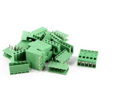 10 шт. 5pin 3 96 мм Шаг PCB винтовой клеммный блок коннектор 300 В 10A AWG14 26 | Обустройство