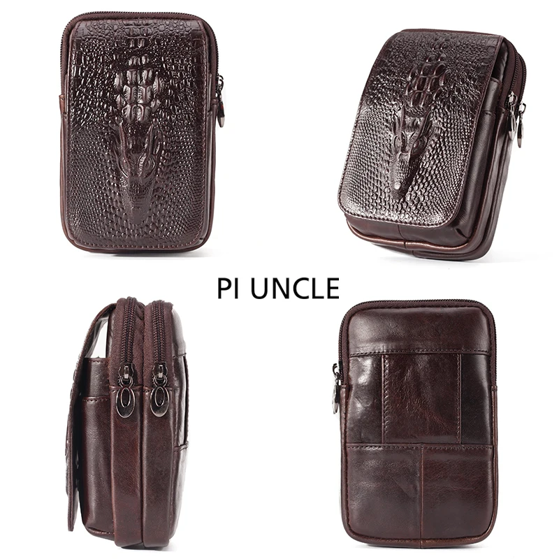 Поясная Сумка из натуральной кожи для мужчин мобильный телефон Летняя Пляжная