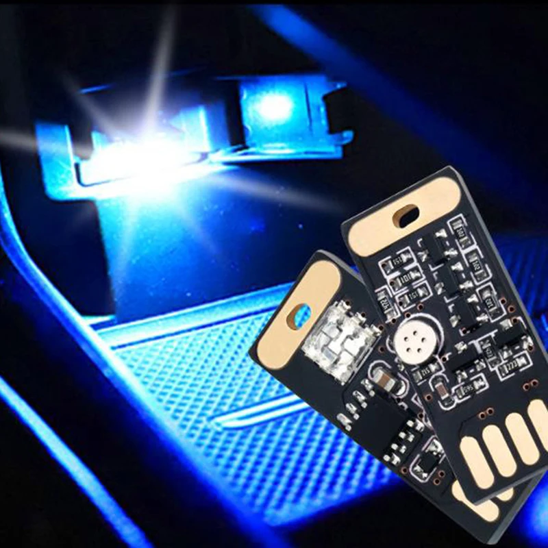

Auto Decorative Lamp Car Styling Touch and Sound Control RGB Music Rhythm Light Car LED Atmosphere Light With USB Socket