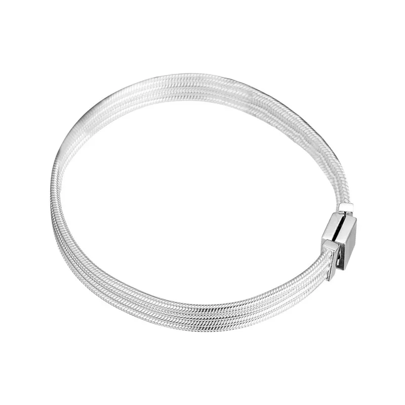 Reflexions Multi Snake Chains Charms Bracelets for Women & Men Original 925 Sterling Silver Belt Jewelry 2019 New DIY | Украшения и