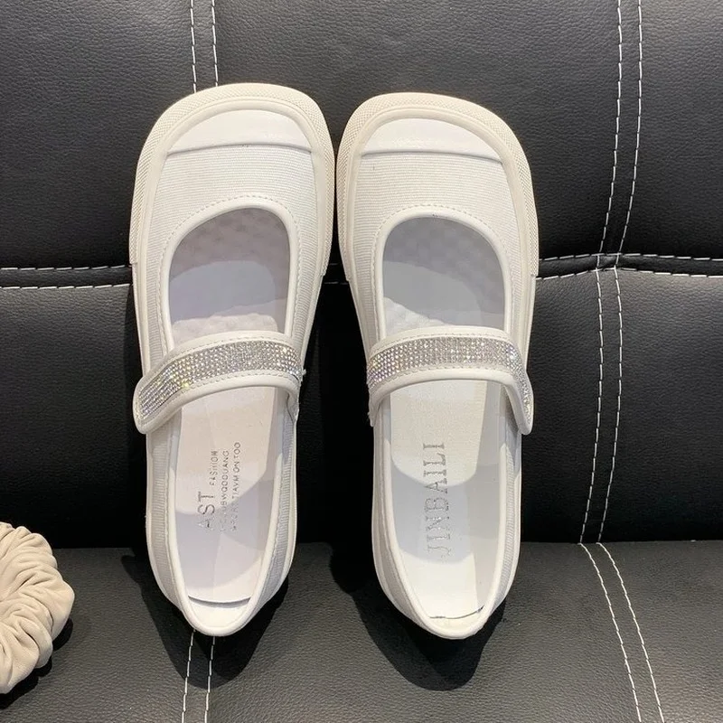 

Новинка 2021, повседневная спортивная холщовая обувь, инкрустированная стразы, модная женская обувь на плоской подошве