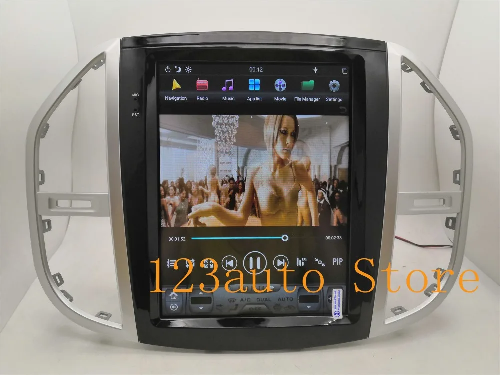 12,1 дюймов вертикальный Tesla стиль Android 8,1 автомобильный DVD gps плеер Авто Навигация радио для Benz mercedes VITO Metris