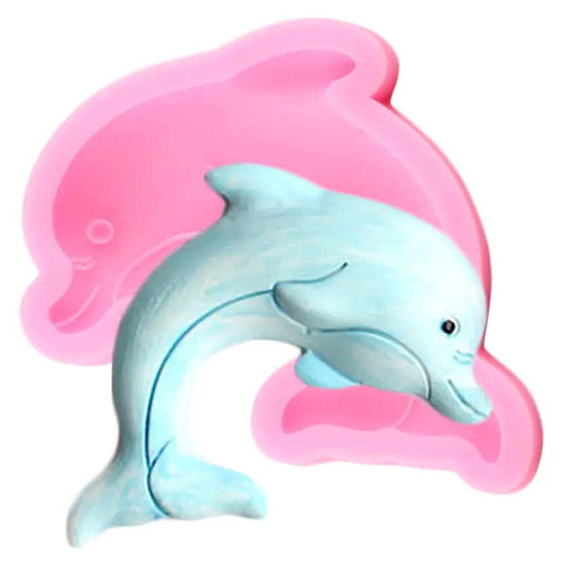 3D Животные силиконовая форма Дельфин инструменты для украшения торта помадка