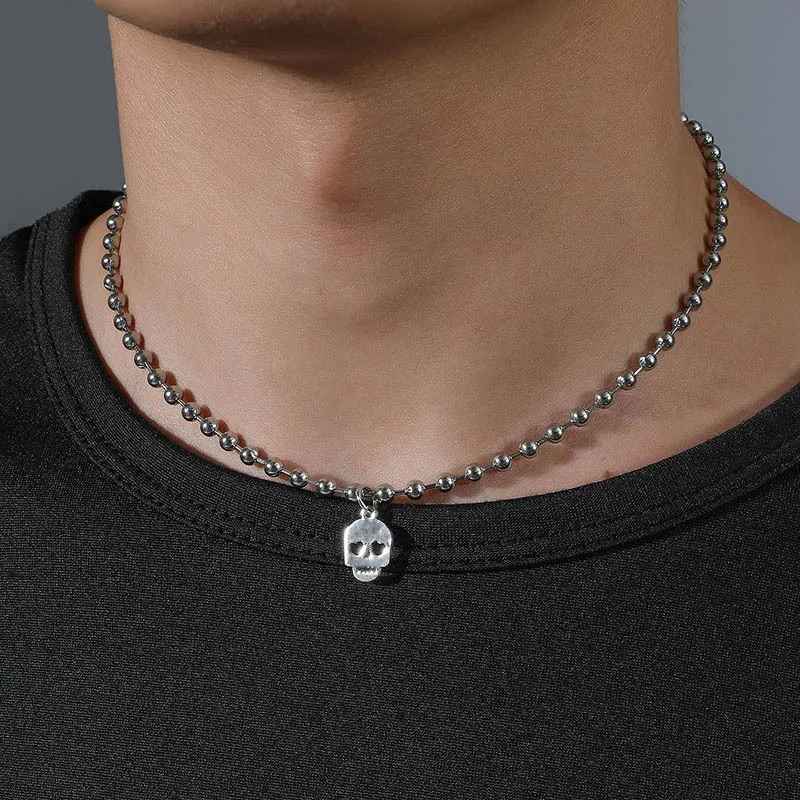 

Ожерелье с подвеской в виде черепа из нержавеющей стали