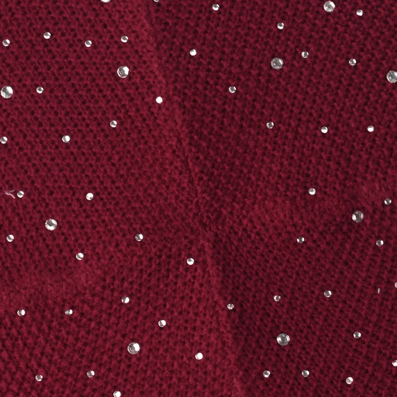 

Geebro Women Knitted Beret Adult Autumn Spring Solid Rhinestone Hat Female Ladies Warm All-Match Berets Girls Lady Casual Bonnet