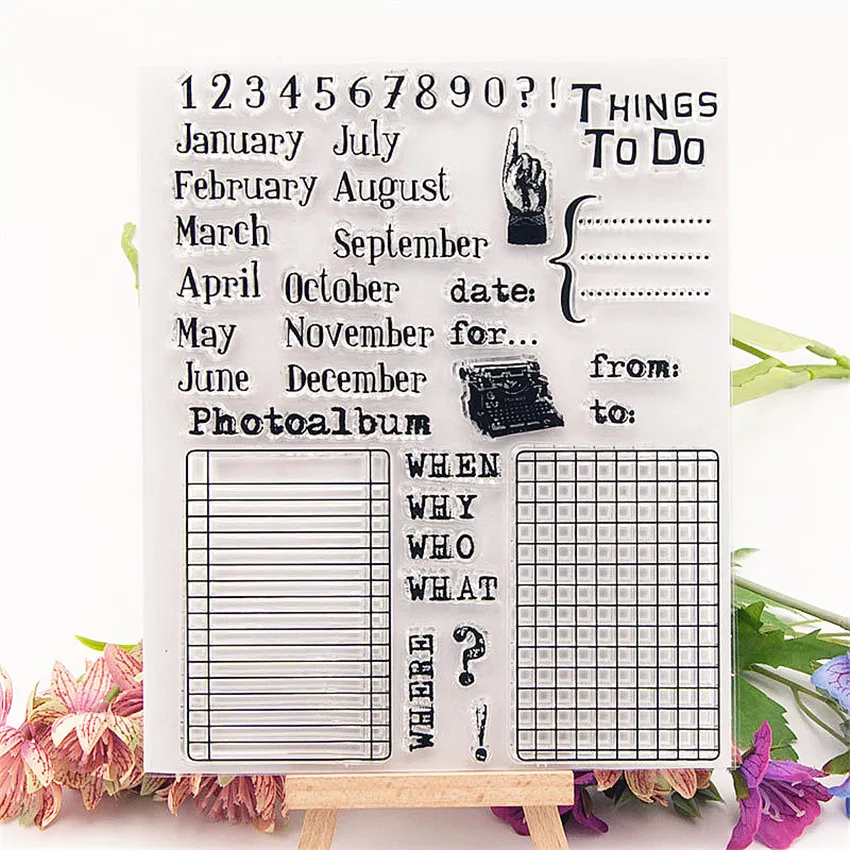 

Силиконовые штампы для скрапбукинга, 14x18 см