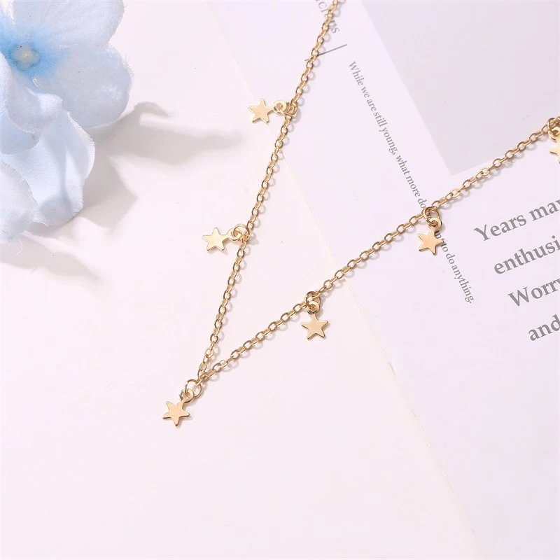 

Fashion Creative Necklace pendant chain clavicle star metal necklace geometric for women girl jewelry ornaments