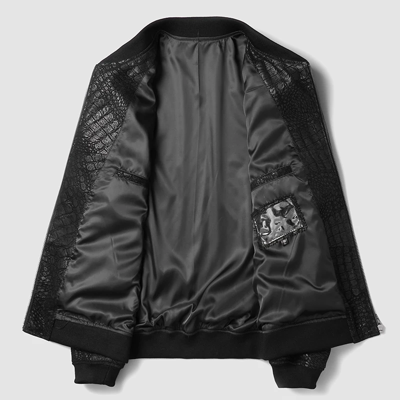 Мужская повседневная куртка из натуральной кожи DK Повседневная демисезонная