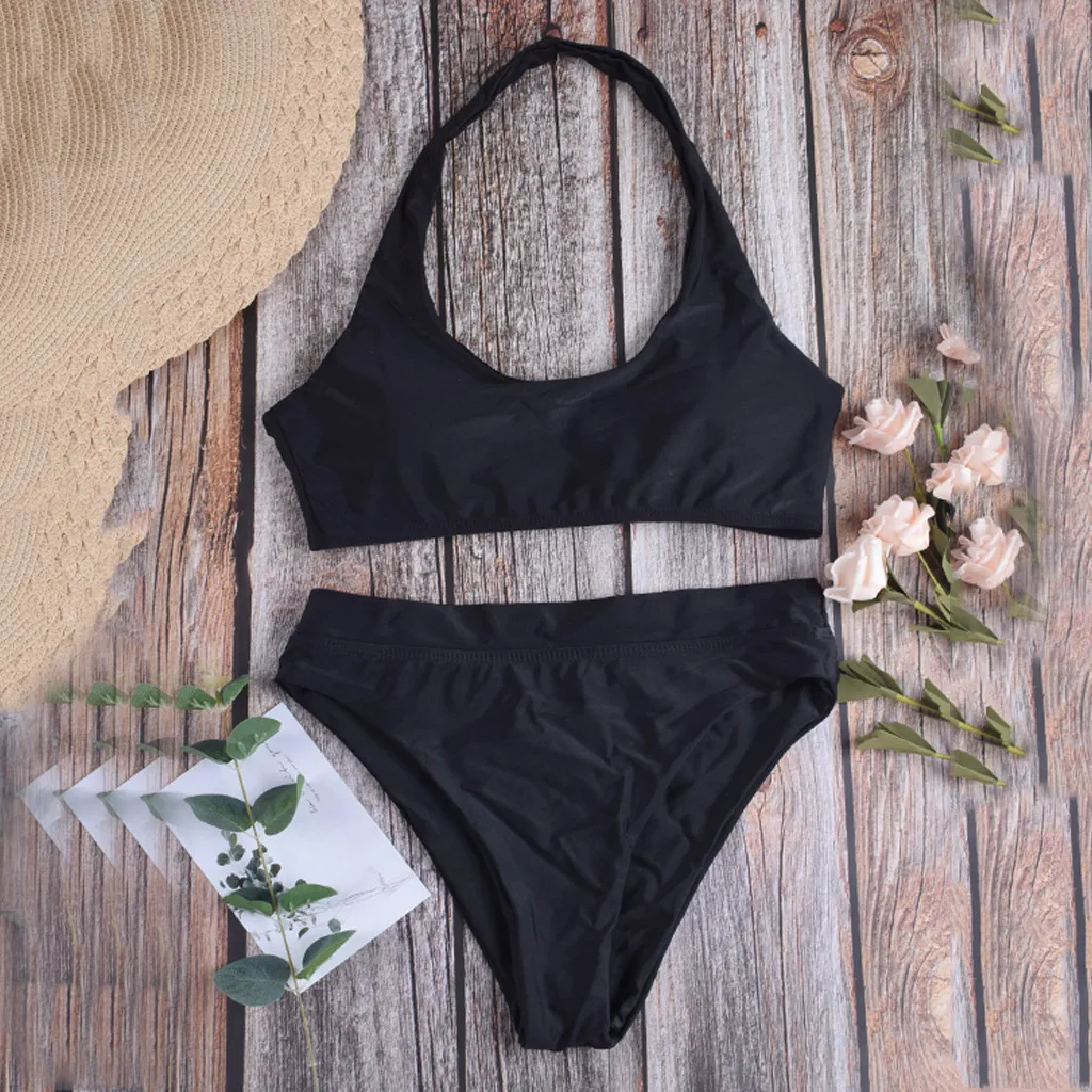 Пляжный купальник спортивный стиль сексуальный женский купальный топ из двух