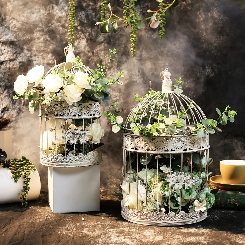 

New Home Decoration Iron Art Birdcage Ornament Creative Personality Warm Room Decoration Nordic Net Red Art Ornament Cage