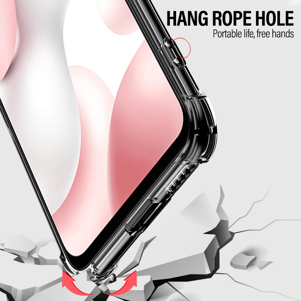 Airbag Protective Case For Xiaomi Mi 10 10T 11 Lite 10T Pro Mi 11 Lite NE Shockproof Protection Case Transparent Protective Capa