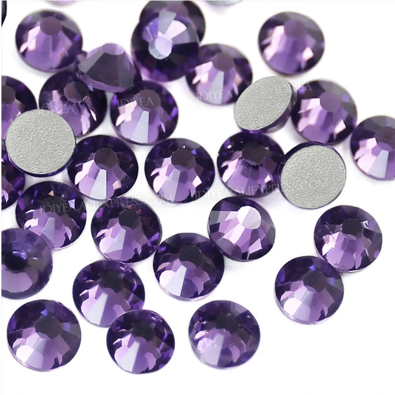 Стразы для дизайна ногтей Tanzanite стразы с блестками и плоской спинкой модные