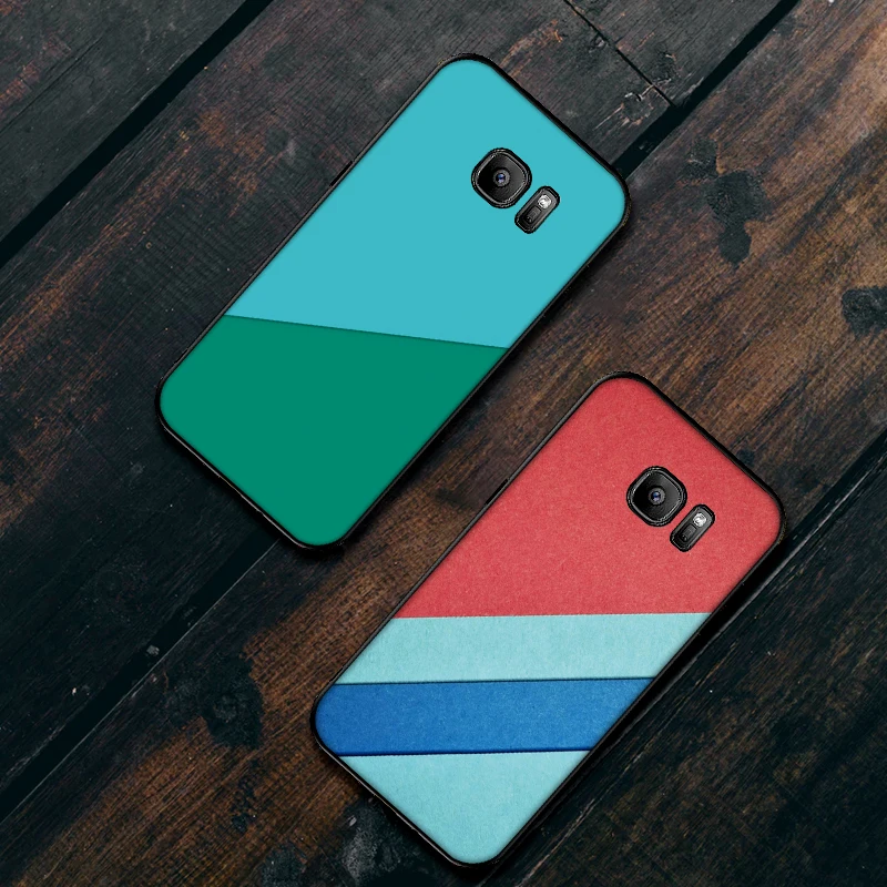 В виде геометрических фигур Мягкий силиконовый чехол для телефона samsung A3 4 5 6 Plus 7 8