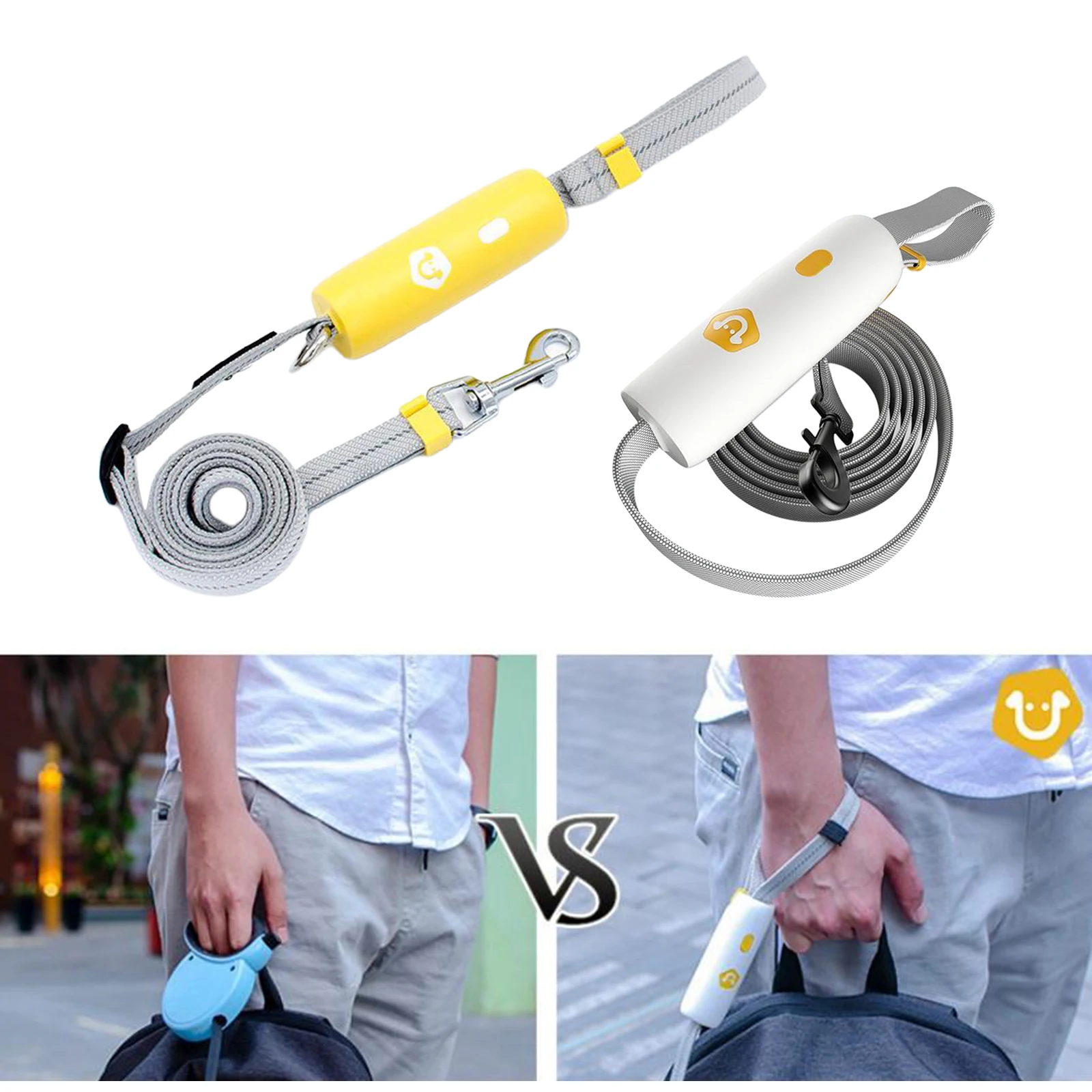 

Strong 1.6m Automatic Extending Dual locking Retractable Dog Walking Leash for Outdoor Easy Control Travel