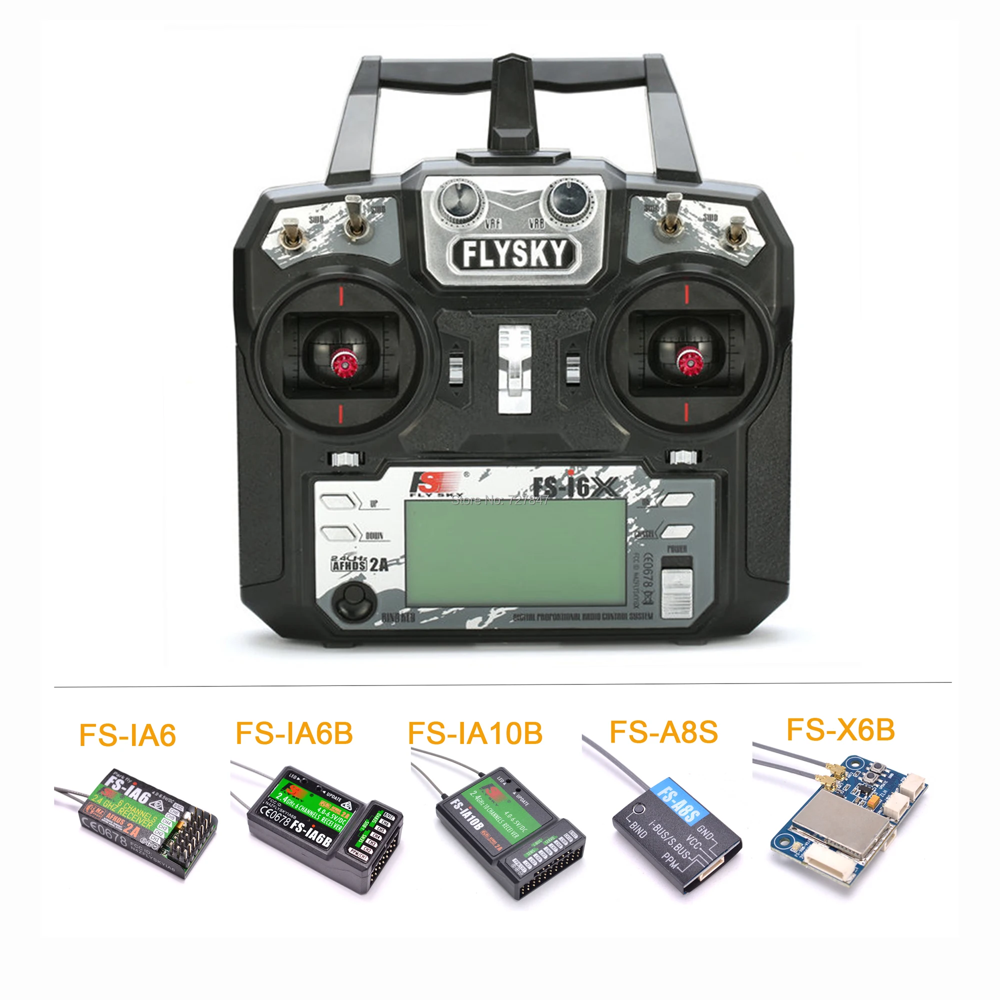Flysky FS i6X I6X 2 4 GHz 10CH AFHDS 2A RC передатчик и iA6B / iA10B X6B /FS A8S IA6 приемник для самолета|flysky