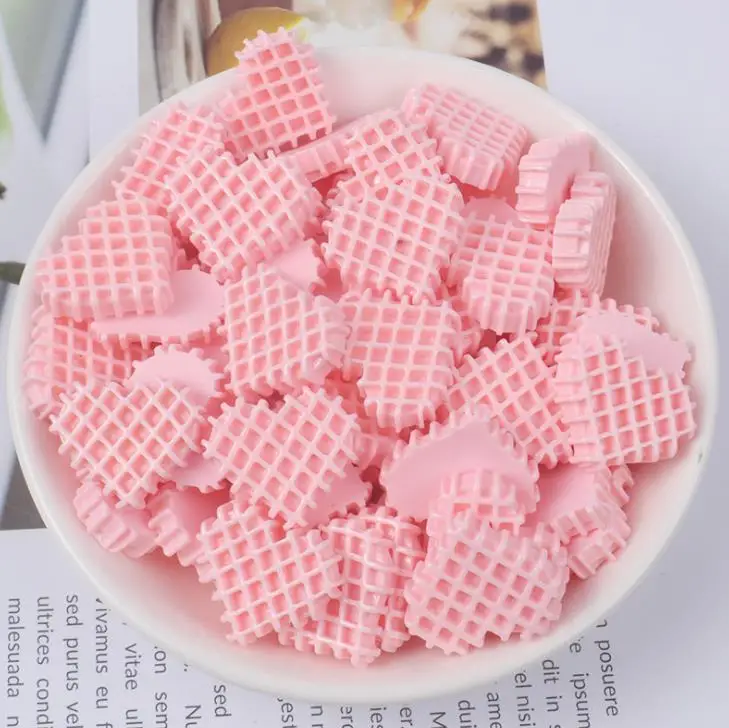 10 шт./партия моделирование Еда Сердце печенье с плоской задней частью резиновый