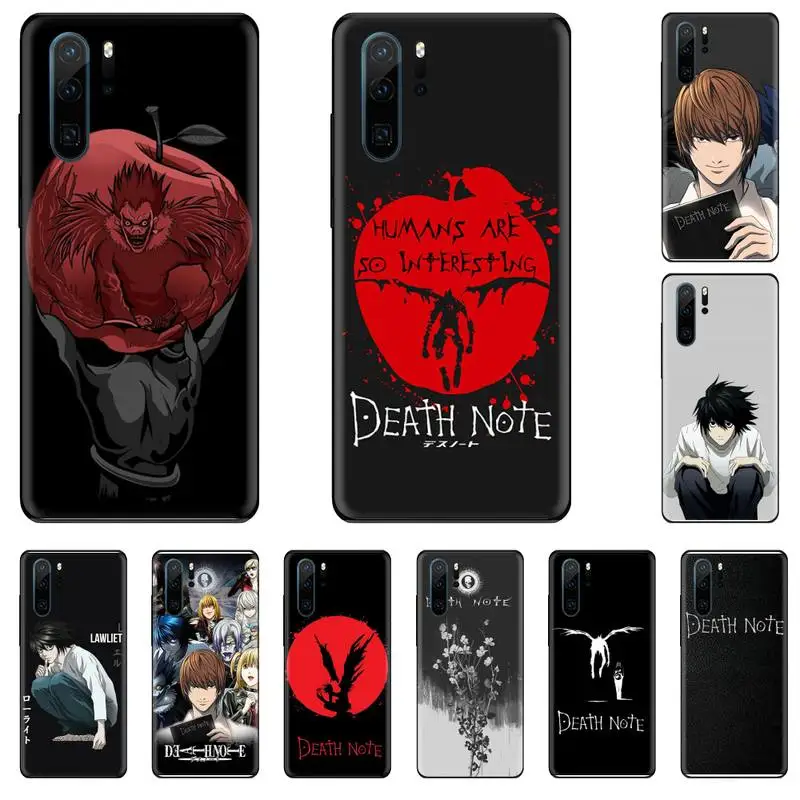 Аниме Манга Death Note Ноутбук клиент чехол для телефона Huawei P9 P10 P20 P30 Lite 2016 2017 2019 plus pro P