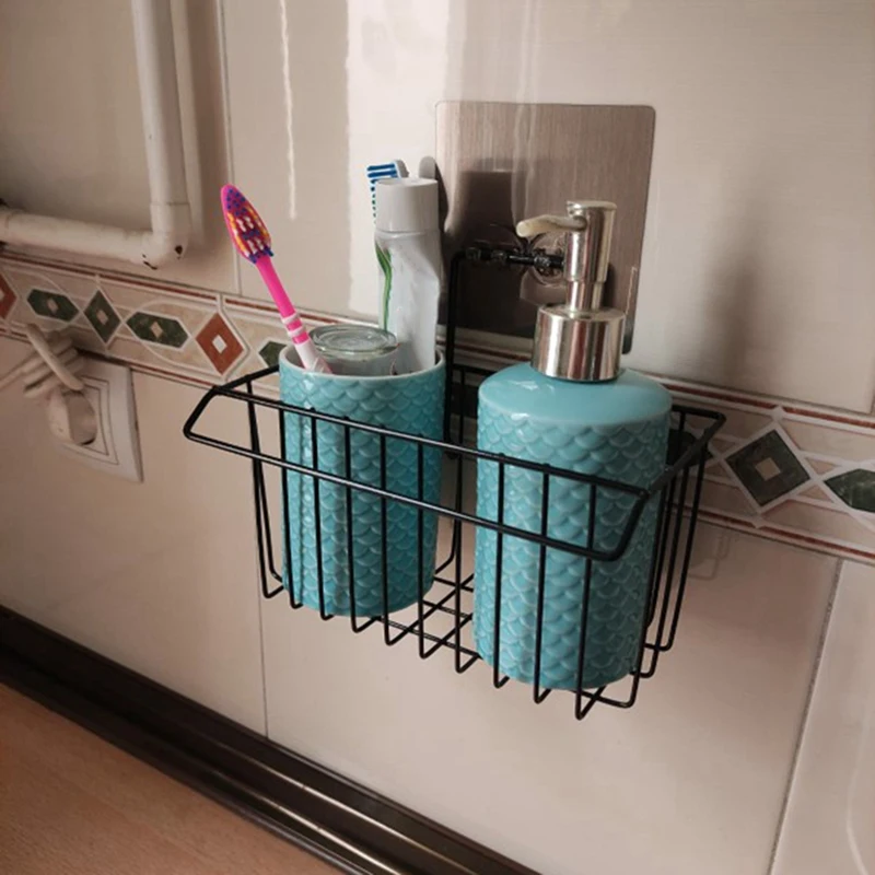 

Hanging Storage Rack Kitchen Rag Dish Cloth Sponge Holder Storage Basket Bathroom Shampoo Towel Drain Rack Kitchen