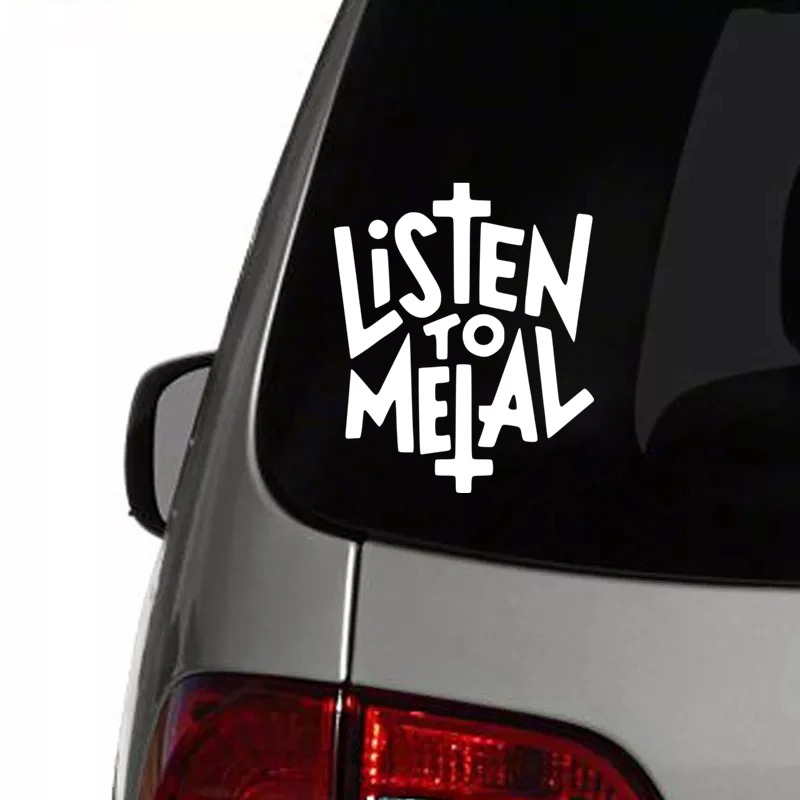 

Listen To Metal Interesting Car Sticker Shape PVC Decal Decoration Accessory ZWW-2861, 18cm * 15cm