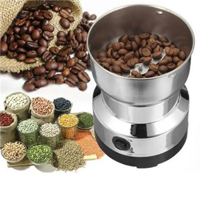 

Anjielosmart Mini Coffee Grinder Machine Electric Multifunctional Coffee Bean Grinder Kitchen Cereals Nuts Spices Grains Grinder