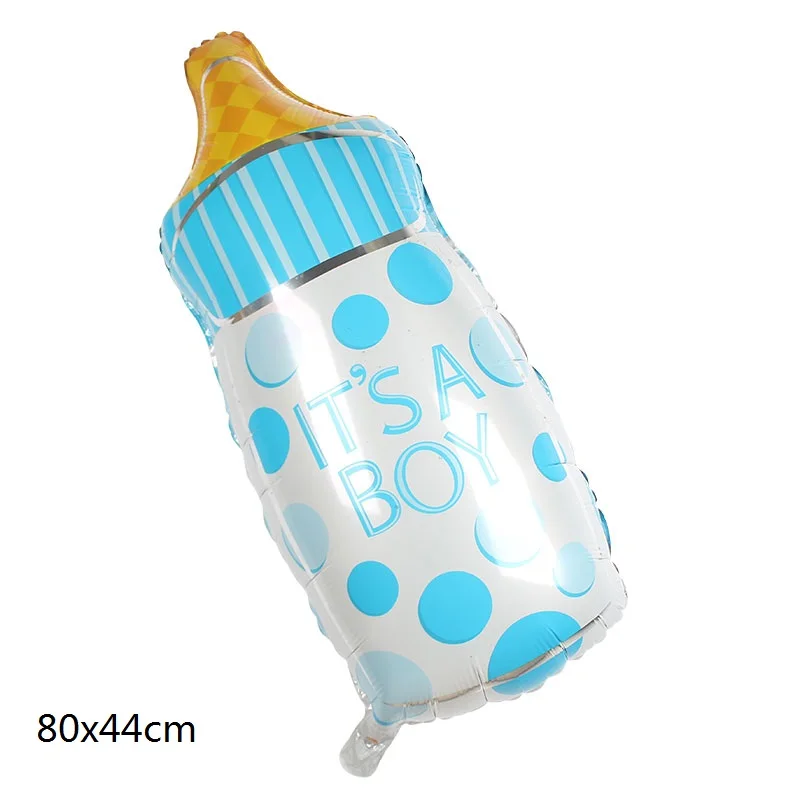 50 шт. для маленьких мальчиков и девочек бутылочки молока розовые синие шарики в