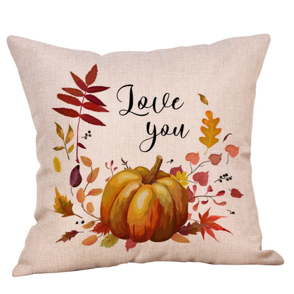 Домашний Декоративный чехол для подушки на диване с буквенным принтом Хэллоуин